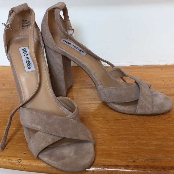 steve madden strappy block heels